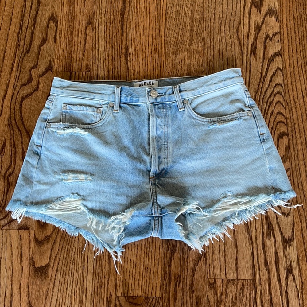 Agolde Parker denim shorts